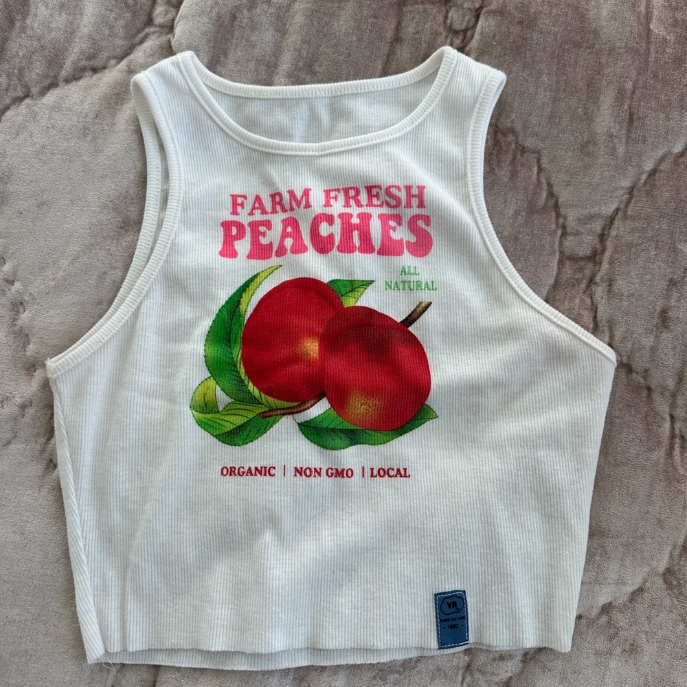 Madida Boutique Farm Fresh Peaches Summer Tank Small